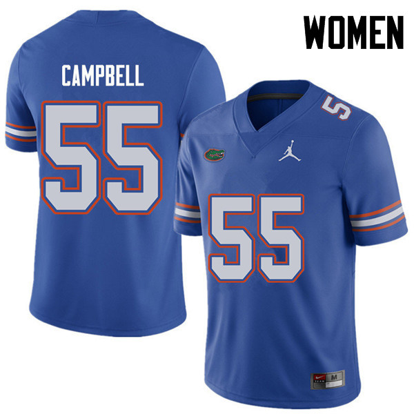 Jordan Brand Women #55 Kyree Campbell Florida Gators College Football Jerseys Sale-Royal